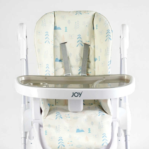 Стільчик для годування Joy K-11058 (1) мягкий чохол ПВХ, 4 колеса, з’ємний столик, кошик, в коробці