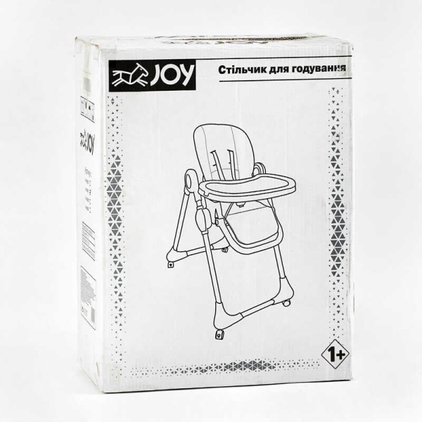 Стільчик для годування Joy K-11058 (1) мягкий чохол ПВХ, 4 колеса, з’ємний столик, кошик, в коробці