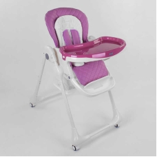 Стільчик для годування Toti W-62005 (1) м'який PU, м'який вкладиш, 4 колеса, знімний столик, в коробці