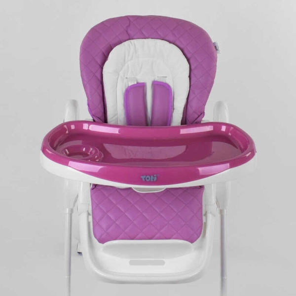 Стільчик для годування Toti W-62005 (1) м'який PU, м'який вкладиш, 4 колеса, знімний столик, в коробці