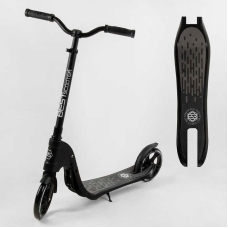 Самокат двоколісний 74077 "Best Scooter" (2) колір ЧОРНИЙ, колеса PU - 20 см, широкий велосипедне кермо, новий затиск керма, в коробці