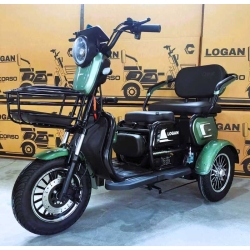 Електричний трицикл Corso «Logan» LG-12731 (1) + 1 ЯЩИК АКУМ, двигун 1000W, акумулятор 72V/20Ah, колеса 300-10, в коробці