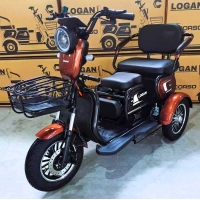 Електричний трицикл Corso «Logan» LG-14681 (1) + 1 ЯЩИК АКУМ двигун 1000W, акумулятор 72V/20Ah, колеса 300-10, в коробці