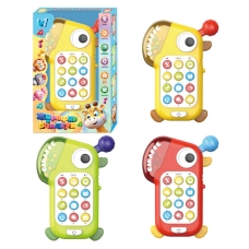 Телефон 34691 (216/2) "WToys", 3 кольори, ОЗВУЧУВАННЯ УКРАЇНСЬКОЮ МОВОЮ, пісні, мелодії, казки, вірші, скоромовки, загадки, підсвічування, прорізувачі, брязкальце, в коробці, ВИДАЄТЬСЯ ТІЛЬКИ МІКС ВИДІВ