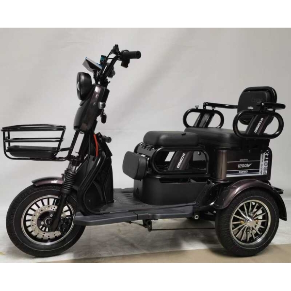 Електричний трицикл Corso «PROTEX» PR-966041 (1) + 1 ЯЩИК АКУМ, двигун 1200W, акумулятор графеновий 72V/23Ah, колеса 300-10, в коробці