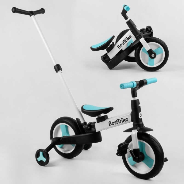 Велосипед-трансформер Best Trike 56659 колеса PU 10'', батьківська ручка, знімні педалі