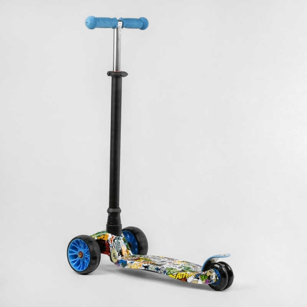 Самокат триколісний MAXI S - 11901 “Best Scooter”, кермо знімне, колеса PU зі світлом, переднє 130х25 мм, задні здвоєні 80х45 мм, в коробці