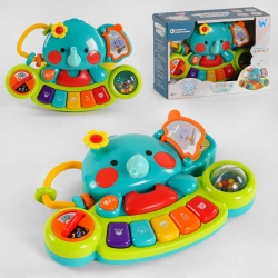 Музичне піаніно 48183 (24) WToys, Українське озвучення, пісні, віршики про тварин, світлові ефекти, в коробці