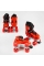 Ролики 5490-XS розмір 27-30 (6) колір ЧЕРВОНИЙ, колеса PVC, устілка 14.5-16 см, d колес – 4,5 см, в сумці