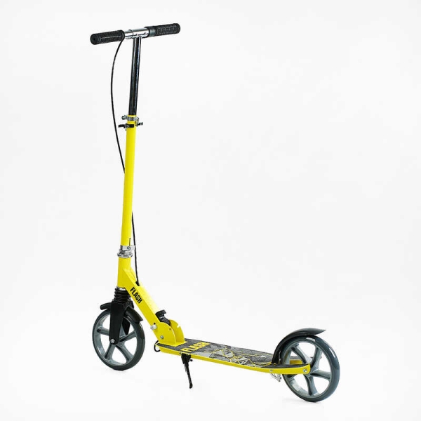 Самокат двоколісний "Best Scooter" FL-14320 (4) сталева рама, ручне гальмо, колеса PU 200мм, 1 амортизатор передній, в коробці