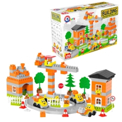 Констуктор 9994 (3) "Technok Toys", 170 елементів, дорожні знаки, огорожа, траса, дерева, наліпки, інструкція, в коробці