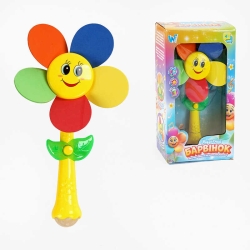 Музична квітка 10645 (36) WToys, Українське озвучення, яскраве підсвічування, пісні, пелюстки обертаються, в коробці
