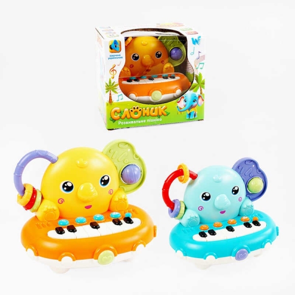 Розвивальне піаніно “Слоник” 78435 (60/2) WToys, Українське озвучення, казки, загадки, скоромовки, пісні, цифри, пальчикові ігри, мелодії, пальчикові ігри, в коробці