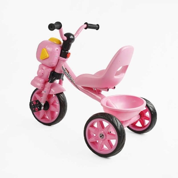 Велосипед 3-х колісний BS-60413 "Best Trike" (1) колеса EVA переднє 10’’, заднє 8’’, сталева рама, УКР. ОЗВУЧУВАННЯ, кошик, в коробці