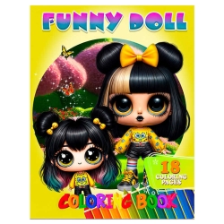 Розмальовка 18 кольорових малюнків "Funny Doll" 9789655322873 (50) "Jumbi"