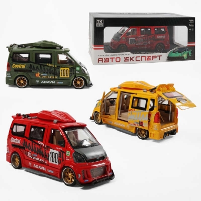 Машинка 1701-11 (24) "Авто Експерт", 3 кольори, металопластик, 1:24, звук, світло, інерція, відчиняються двері, у коробці, ВИДАЄТЬСЯ ТІЛЬКИ МІКС ВИДІВ