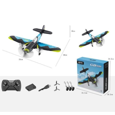 Літак на радіокеруванні 4 D-G 8 (20) акум. 3.7V, USB-кабель, шасі, запасні лопаті, пульт 2.4 GHz, підсвічування, в коробці