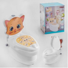 Горщик 07-563 Pilsan (4) "Кошеня", спинка, горщик знімний, тримач для паперу, звуки води, підсвічування кнопки, в коробці