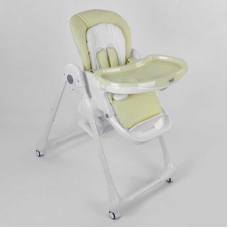 Стільчик для годування Toti W-56077 (1) м'який PU, м'який вкладиш, 4 колеса, знімний столик, в коробці
