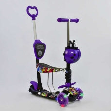 Самокат 5в1 13400 Best Scooter, АБСТРАКЦІЯ, PU колеса, ПІДСВІЧУВАННЯ КОЛІС, в коробці
