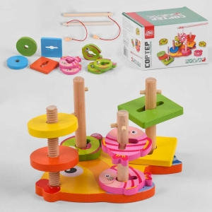 гр Дерев`яна іграшка 61639 (18) "4FUN Game Club Wood", магнітна риболовля, в коробці