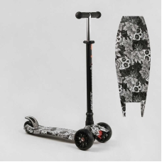 Самокат триколісний MAXI S - 12208 “Best Scooter”, кермо знімне, колеса PU зі світлом, переднє 130х25 мм, задні здвоєні 80х45 мм, в коробці