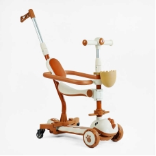 Самокат 5в1 "Skyper" GL-09077 (6) колеса PU 125х40мм зі світлом, УКР. МУЗИКА та підсвічування платформи, з ДОП. КОЛЕСАМИ, захисний бампер, в коробці