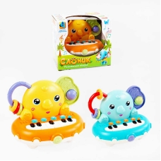 Розвивальне піаніно “Слоник” 78435 (60/2) "WToys", ОЗВУЧУВАННЯ УКРАЇНСЬКОЮ МОВОЮ, казки, загадки, скоромовки, пісні, цифри, пальчикові ігри, мелодії, пальчикові ігри, в коробці