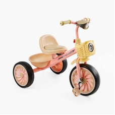 Велосипед 3-х колісний BS-34944 "Best Trike" колеса EVA переднє 12", заднє 10", сталева рама, УКР. ОЗВУЧУВАННЯ, світло, 2 кошики, в коробці