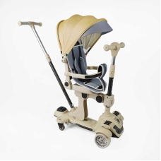 Самокат 5в1 "Skyper" BL-83655 (4) колеса PU125х40 мм зі світлом, з капюшоном, поворотне сидіння, з ДОП. КОЛЕСАМИ, захисний бампер, в коробці