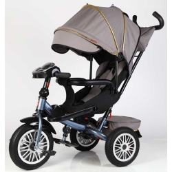 Велосипед 3-х кол. 8066/470-16 BestTrike "Perfetto" поворотне сидіння, колеса гумові безкамерні, кошик, фара музична, USB, Bluetooth, в коробці