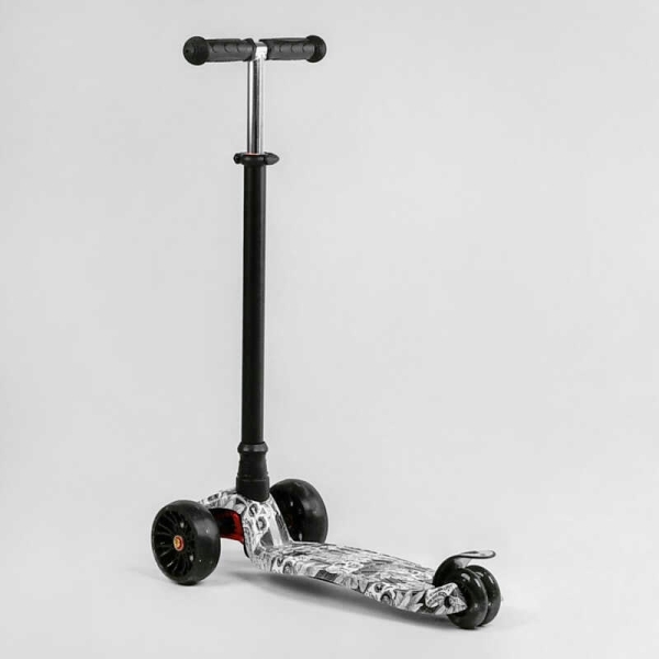 Самокат триколісний MAXI S - 12208 “Best Scooter”, кермо знімне, колеса PU зі світлом, переднє 130х25 мм, задні здвоєні 80х45 мм, в коробці