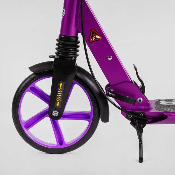 Самокат алюмінієвий Best Scooter BS-54065 (4) "Factor", ручне дискове гальмо, діаметр PU коліс - 200мм, 2 амортизатори, підсклянник, в коробці