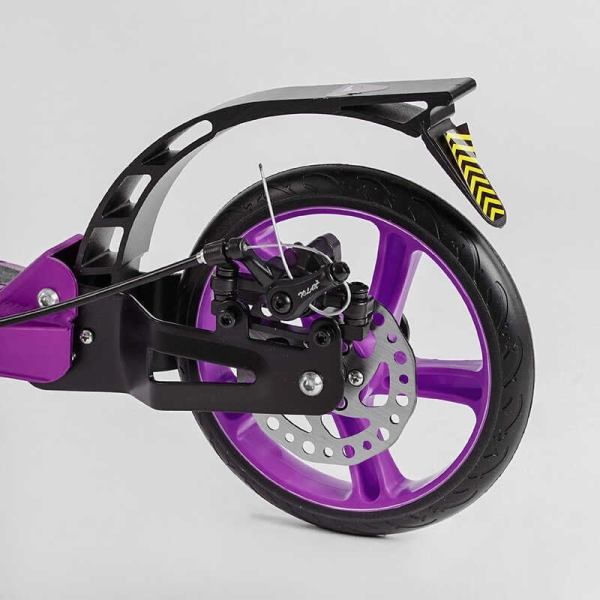 Самокат алюмінієвий Best Scooter BS-54065 (4) "Factor", ручне дискове гальмо, діаметр PU коліс - 200мм, 2 амортизатори, підсклянник, в коробці