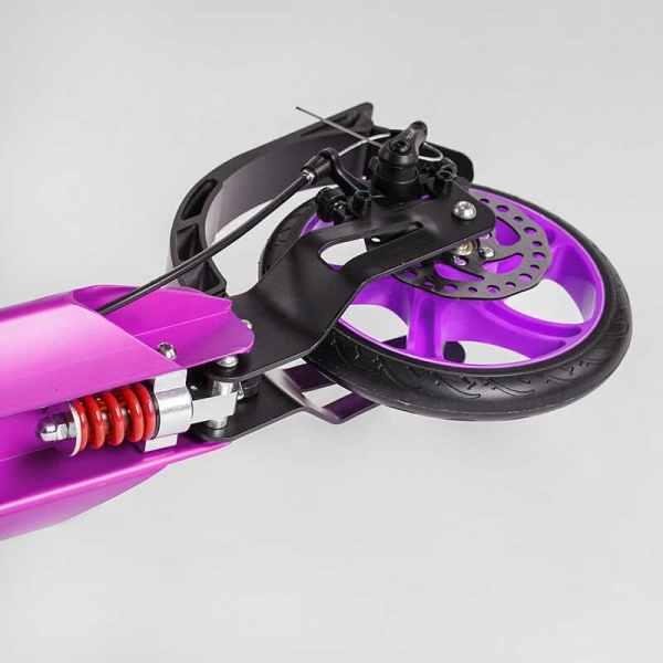 Самокат алюмінієвий Best Scooter BS-54065 (4) "Factor", ручне дискове гальмо, діаметр PU коліс - 200мм, 2 амортизатори, підсклянник, в коробці