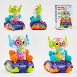 Робот "Смартик" 96026 (60) WToys, Українське озвучення, 2 види, звук, підсвічування, колесо вільного ходу, шестерні, в коробці