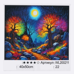 Картина за номерами WL 200211 (30) WToys, 40х50 см, світиться у темряві, в коробці