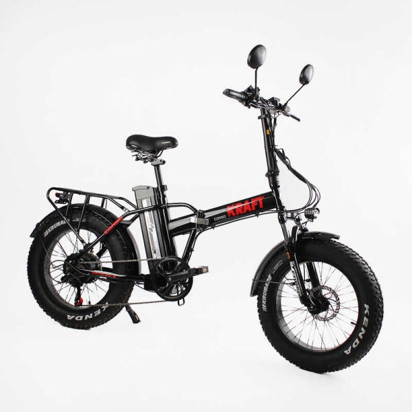 Електровелосипед Corso «Kraft» 20" дюймів KR-31007 (1) рама сталева, двигун 500W, акум. 48V15Ah, Shimano 7 швидкостей, зібраний на 75, у коробці