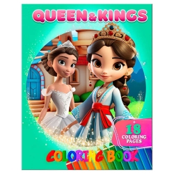 Розмальовка 18 кольорових малюнків "QueenKings" 9789655322842 (50) "Jumbi"