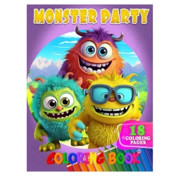 Розмальовка 18 кольорових малюнків "Monster Party" 9789655322880 (50) "Jumbi"