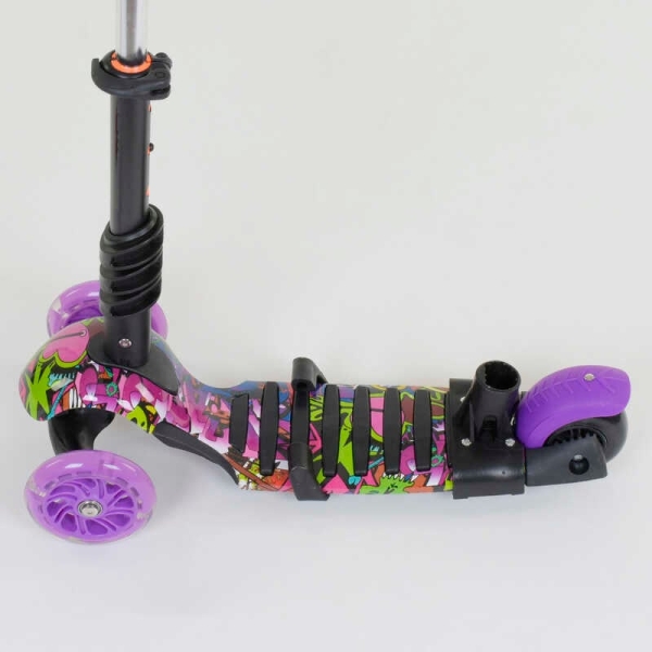 Самокат 5в1 13400 Best Scooter, АБСТРАКЦІЯ, PU колеса, ПІДСВІЧУВАННЯ КОЛІС, в коробці