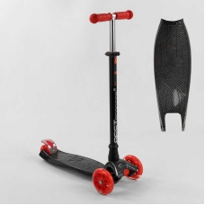 Самокат A 25772 /779-1524 "Best Scooter" 4 колеса PU, СВІТЛО, трубка керма алюмінієва, d передніх коліс = 12 см, d задніх коліс = 8 см, в коробці