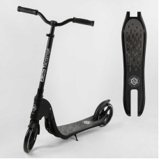 Самокат двоколісний 74077 "Best Scooter" (2) колір ЧОРНИЙ, колеса PU - 20 см, широкий велосипедне кермо, новий затиск керма, в коробці