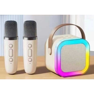 Караоке С 65427 (40) bluetooth, 2 мікрофони, type-c, TF-картка, зміна голосу, регуляція гучності, в коробці