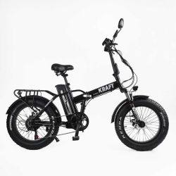 Електровелосипед Corso «Kraft» 20" дюймів KR-42117 (1) рама сталева, двигун 500W, акум. 48V15Ah, Shimano 7 швидкостей, зібраний на 75, у коробці
