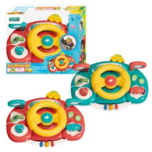 Кермо "Маленький водій" 91739 (36) "WToys", 2 кольори, ОЗВУЧЕННЯ УКРАЇНСЬКОЮ МОВОЮ, 5 казок, 10 пісень, звуки, підсвічування, рухливі елементи,коробка