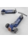 Самокат триколісний RS-8999 (6) Best Scooter, СИНІЙ,  складне алюмінієве кермо, 3 колеса PU зі світлом, d = 120*50 мм