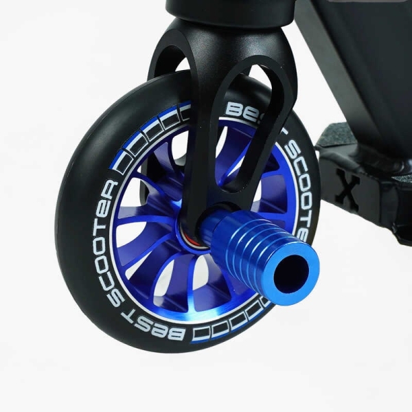 Самокат трюковий Best Scooter 54528 HIC-система, ПЕГИ, алюмінієвий диск та дека, колеса PU d-110мм, ширина керма-52см, висота - 83см, в коробці
