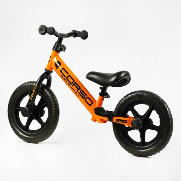 Велобіг "CORSO SPRINT" JR-01258 сталева рама, колесо 12" EVA (ПІНА), підставка для ніг, в коробці
