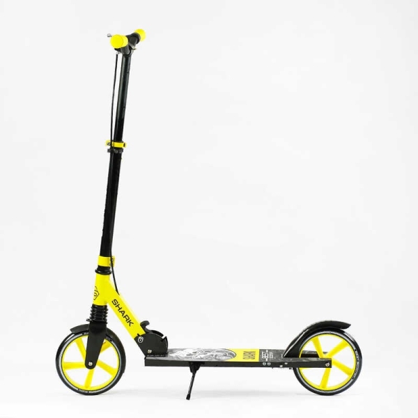 Самокат двоколісний "Best Scooter" SH-10865 (4) "SHARK", з ручним гальмом, затискач керма, колеса PU - 20 см, 1 амортизатор, в коробці